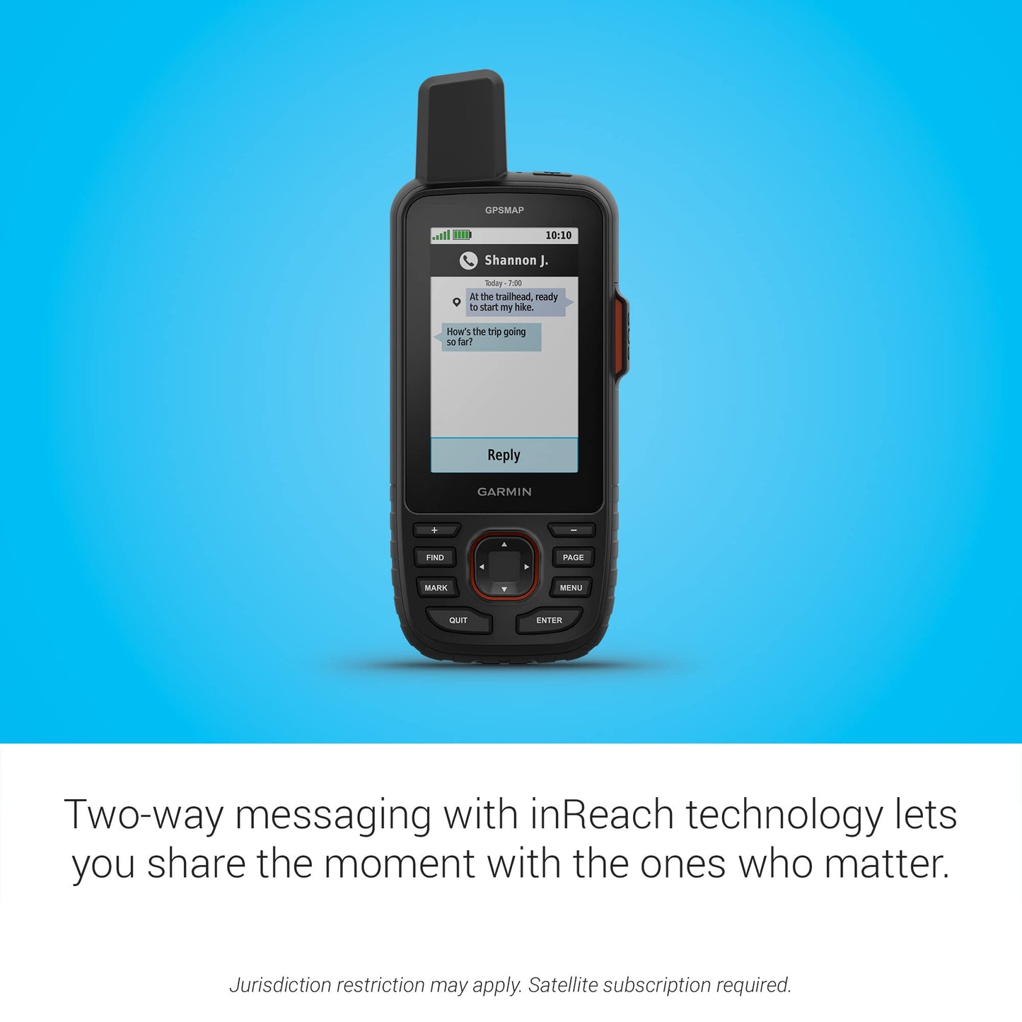 Garmin GPSMAP 67i Rugged GPS Handheld with inReach® Satellite Technology, Two-Way Messaging, Interactive SOS, Mapping