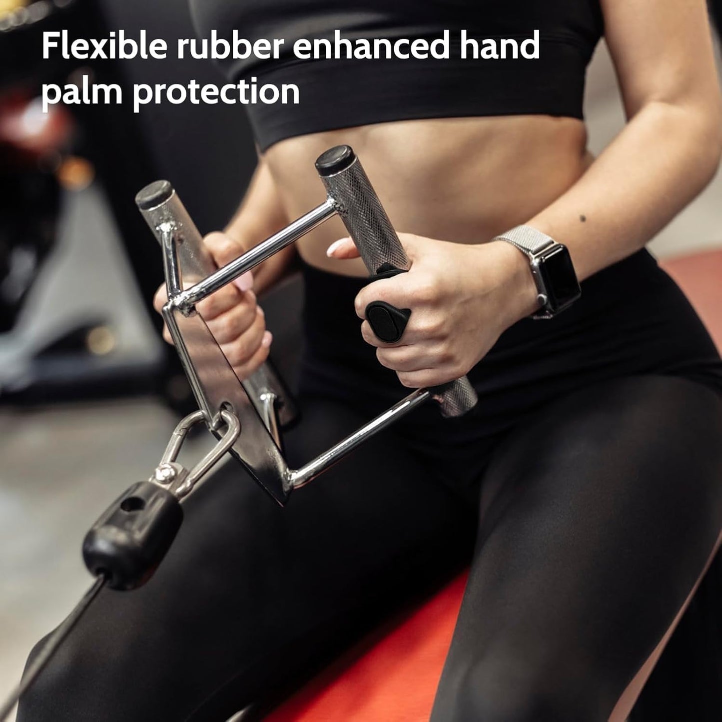 Anti-Slip Workout Grips，Rubber Hand Protector Gloves Improves Grip Strength ，Workout Gloves for Weight Lifting,ryptfit Grips,Pull Up,Dumbbell,Training，Applicable for Both Men and Women (Black)