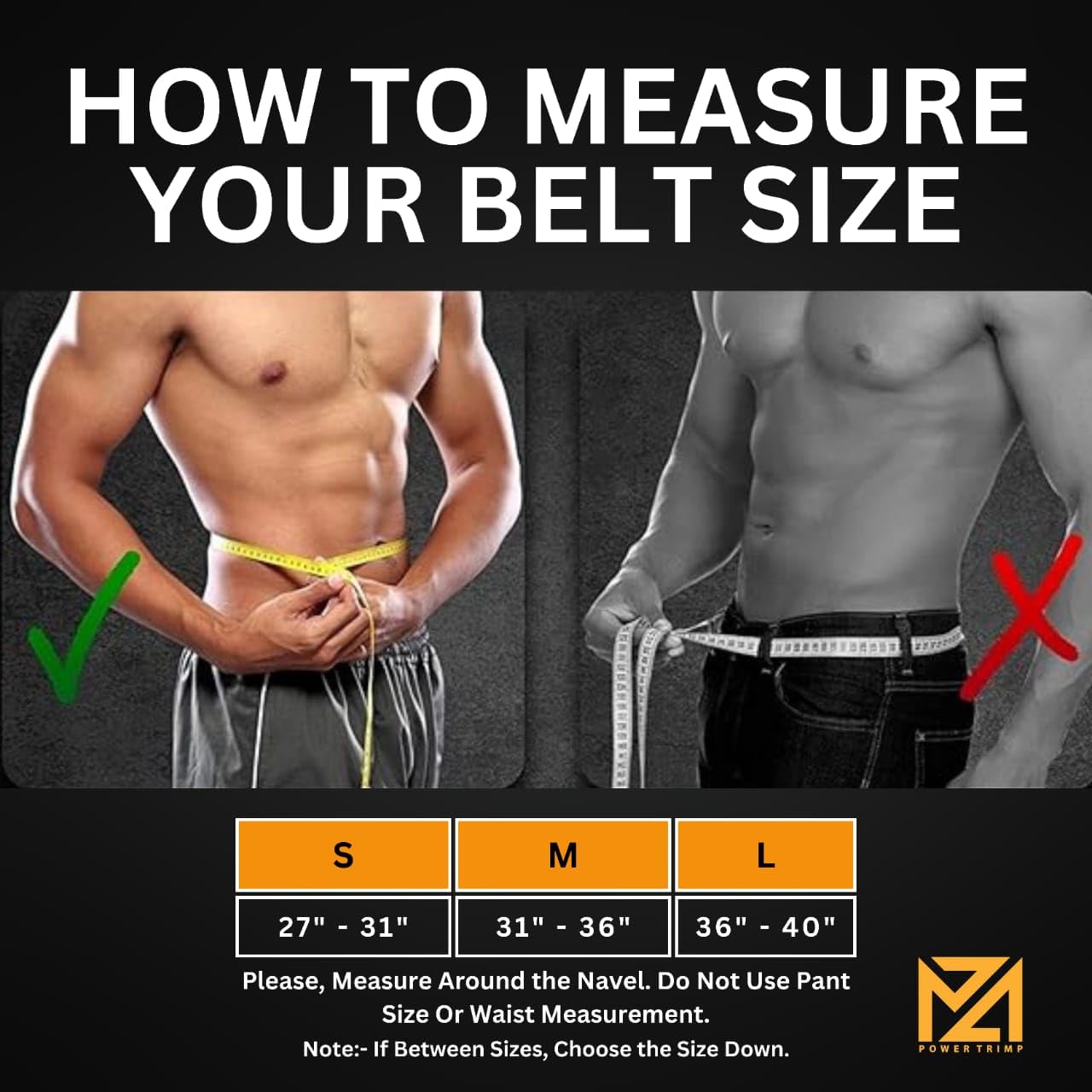 Power Trimp Weight Lifting Belt for Men & Women – Heavy Duty Leather Gym Belt with Double Prong Steel Buckle, Adjustable Back Support for Squats, Deadlifts, Powerlifting, Strength Training & Core Workout