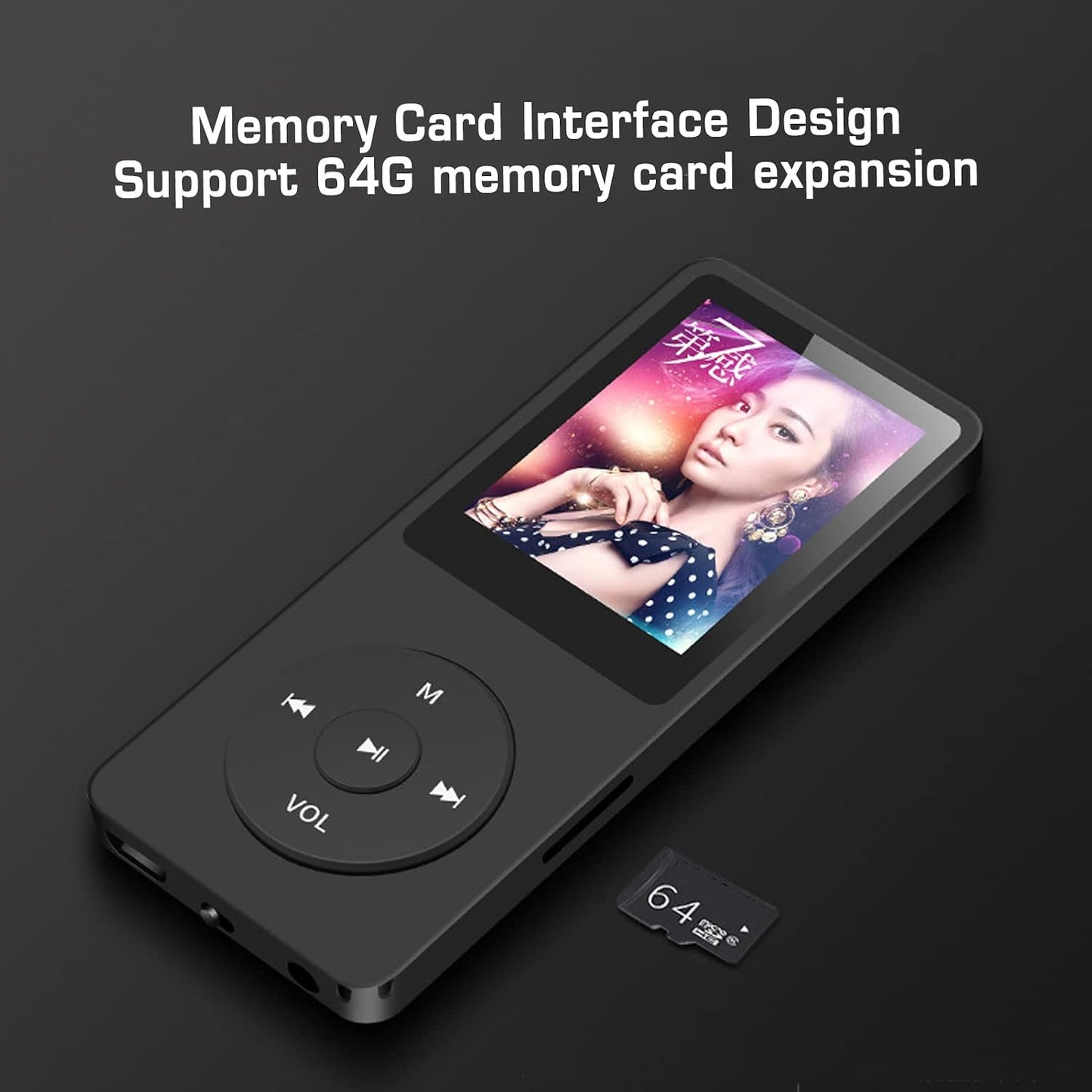 Zopsc MP3 MP4 8GB 64GB 30 Player Memory Expandable, Hours Playback, Lightweight and Portable, Easy to Use, Lossless