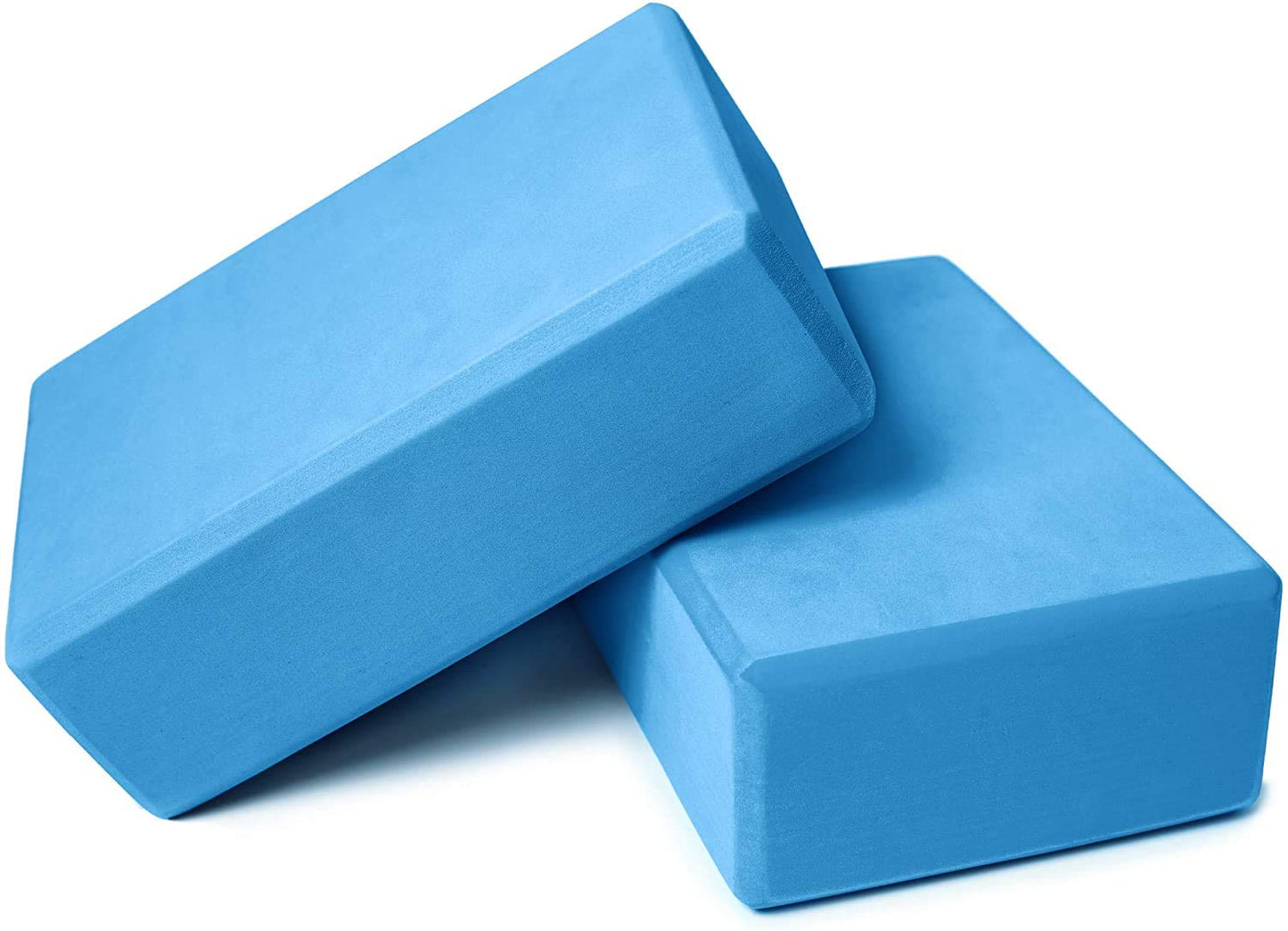 Pigbajie Yoga Blocks 9x6x3, 2 Pack High Density Yoga Brick Foam Blocks to Improve Strength, Flexibility and Balance, Light Weight and Non-Slip Surface, Pilates and Meditation (Gemstone Blue)