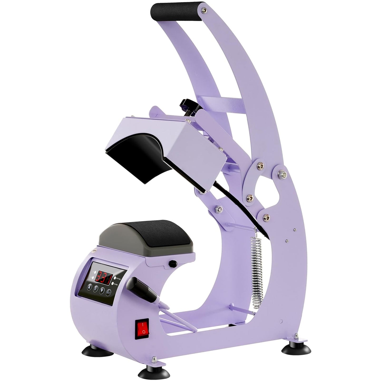 UOKRR Hat Press Machine - Hat Heat Press Machine for Caps with Precise Temp Timer & 2 Interchangeable Platens for HTV & Sublimation Projects