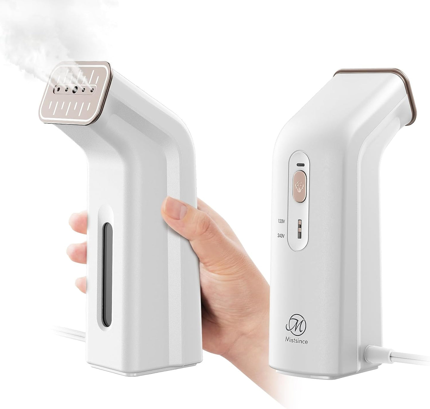 Skiennix Mini Travel Steamer - Dual Voltage 110-240V, 170ml Tank, Lightweight Handheld Wrinkle Remover