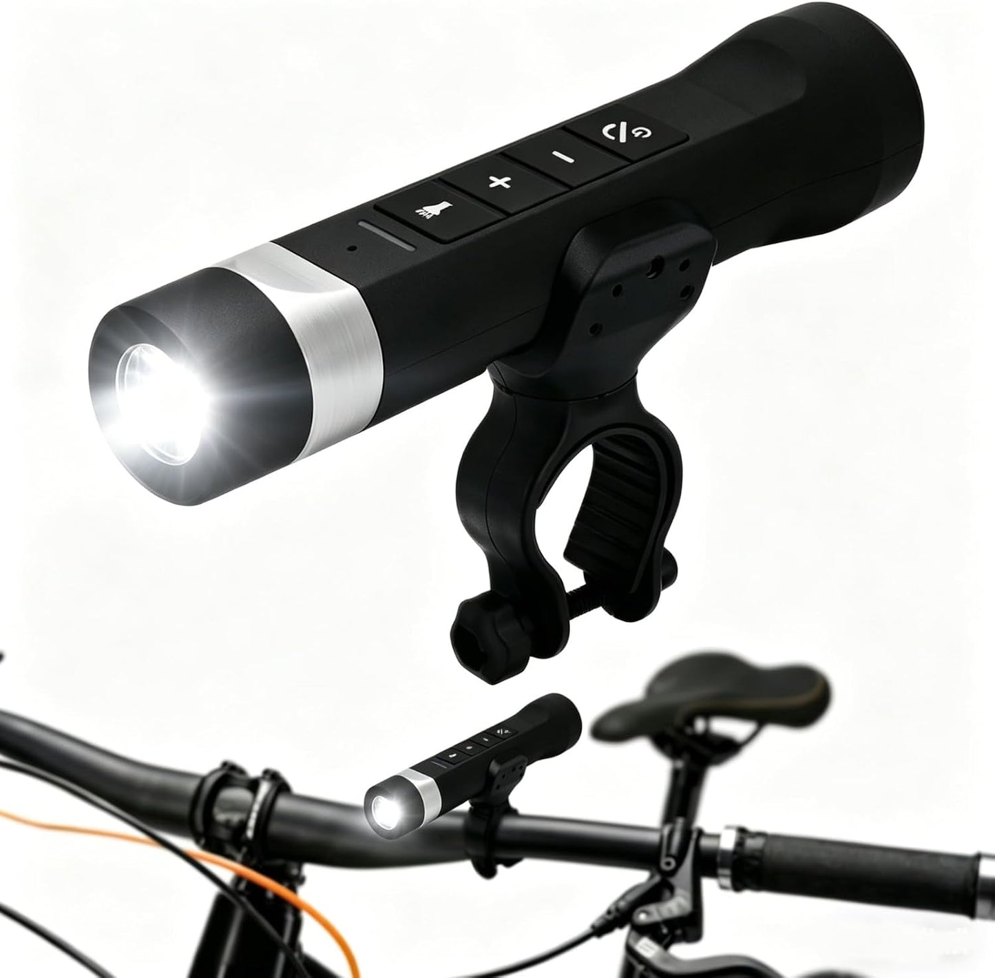 Morseatooke Light,2-in-1 Bicycle Bluetooth Speaker Bike Light and Sound System,Waterproof,Portable Cycling Audio
