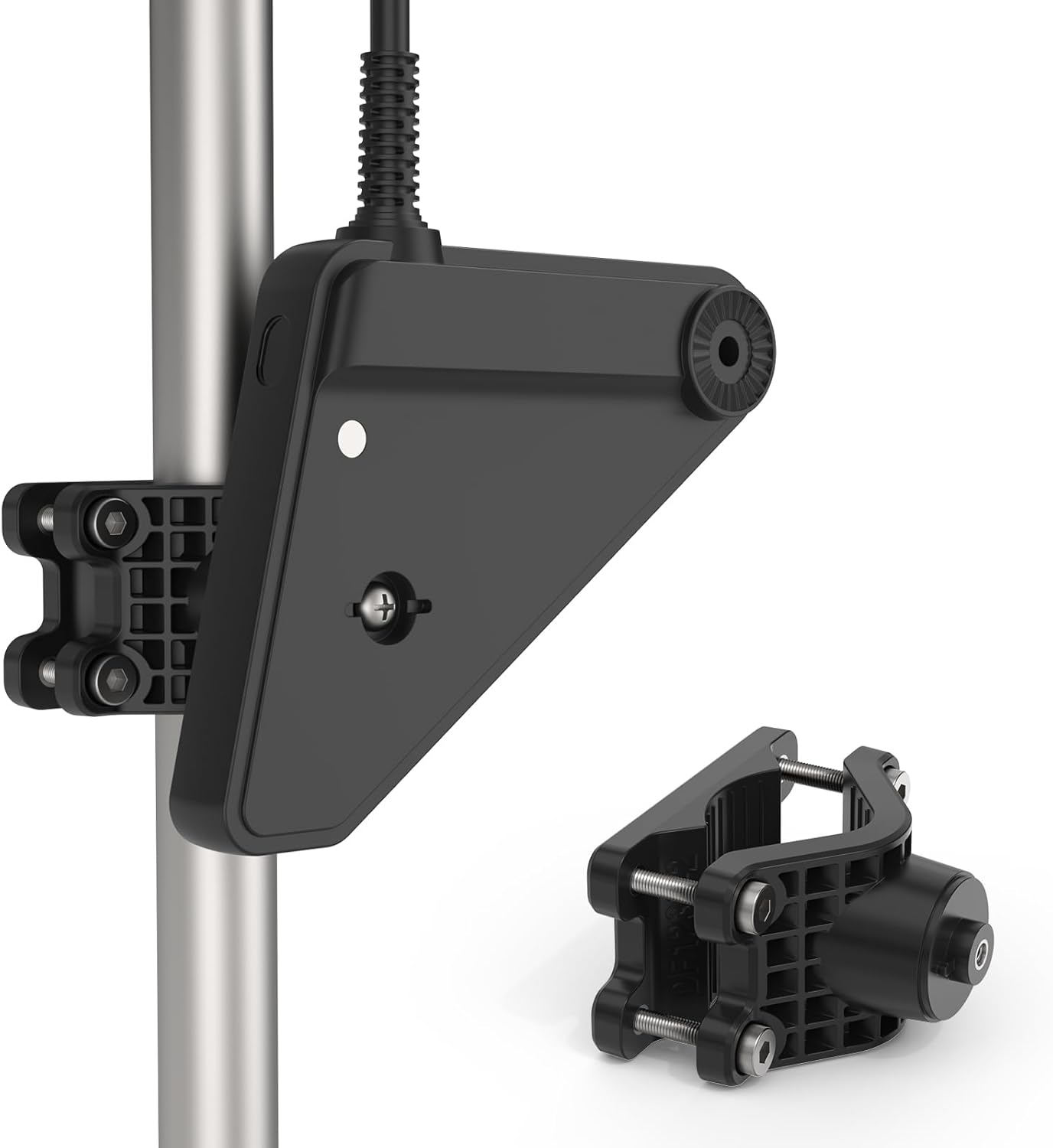 Koroao 9 20-50mm Adjustable Pole Clamp Transducer Mount Compatible with Lowrance Eagle Eye - for Fits Round Pole , Easy