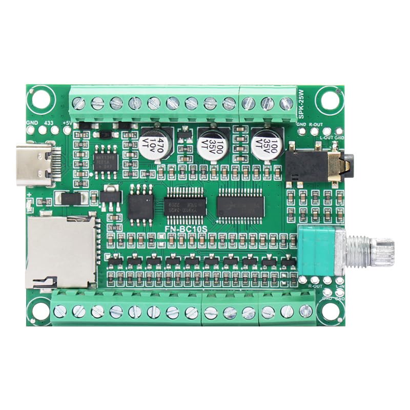 Electronics123 FN-BC10S-P MP3 25W*2 Player Sound Board with Stereo Amplifier (Positive Trigger)