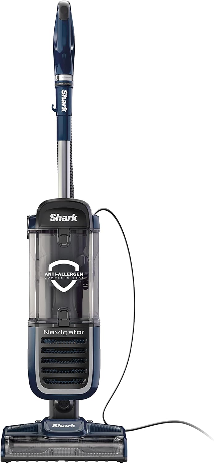 Shark NV151 Navigator Vacuum - HEPA Filtration, Swivel Steering & Pet Power Brush | Navy, Multi-Surface Cleaning