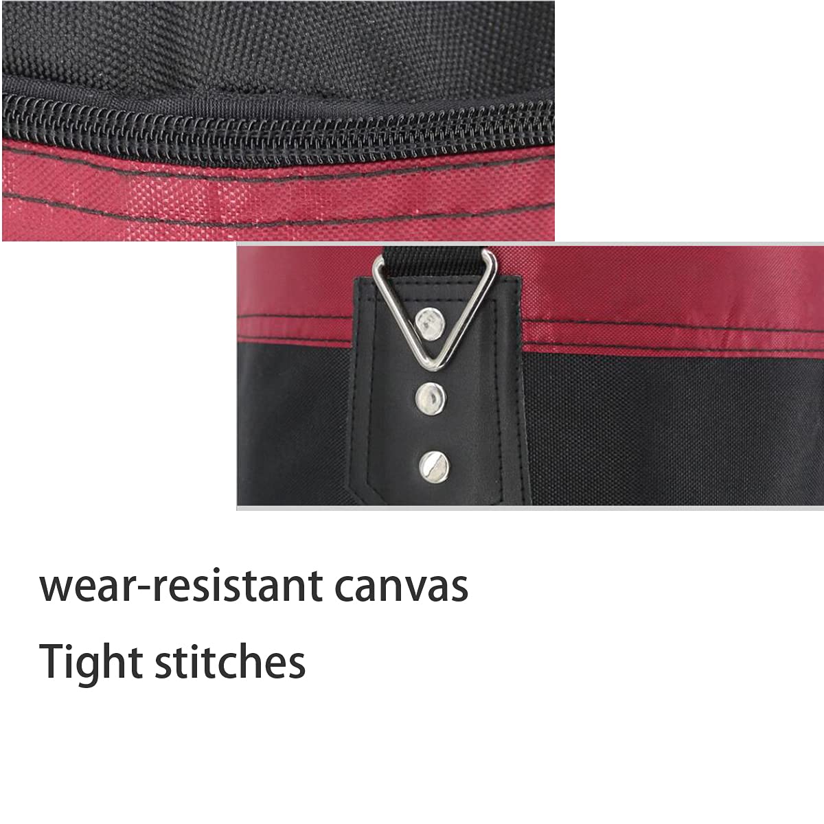 SOTF Heavy Bag Boxing Set Punching Bags for Adults Heavy Duty Hanging Punching Bag Unfilled Black Length 100cm