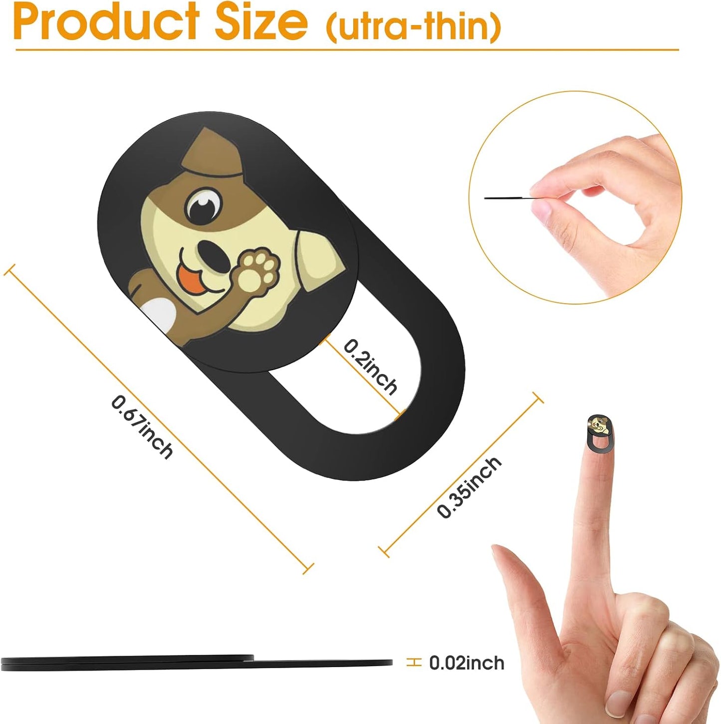 Toojcc Cute-6PCS,Ultra-Thin Laptop Camera Cover Slide Webcam Cover Compatible with Laptop,Computer,Smart