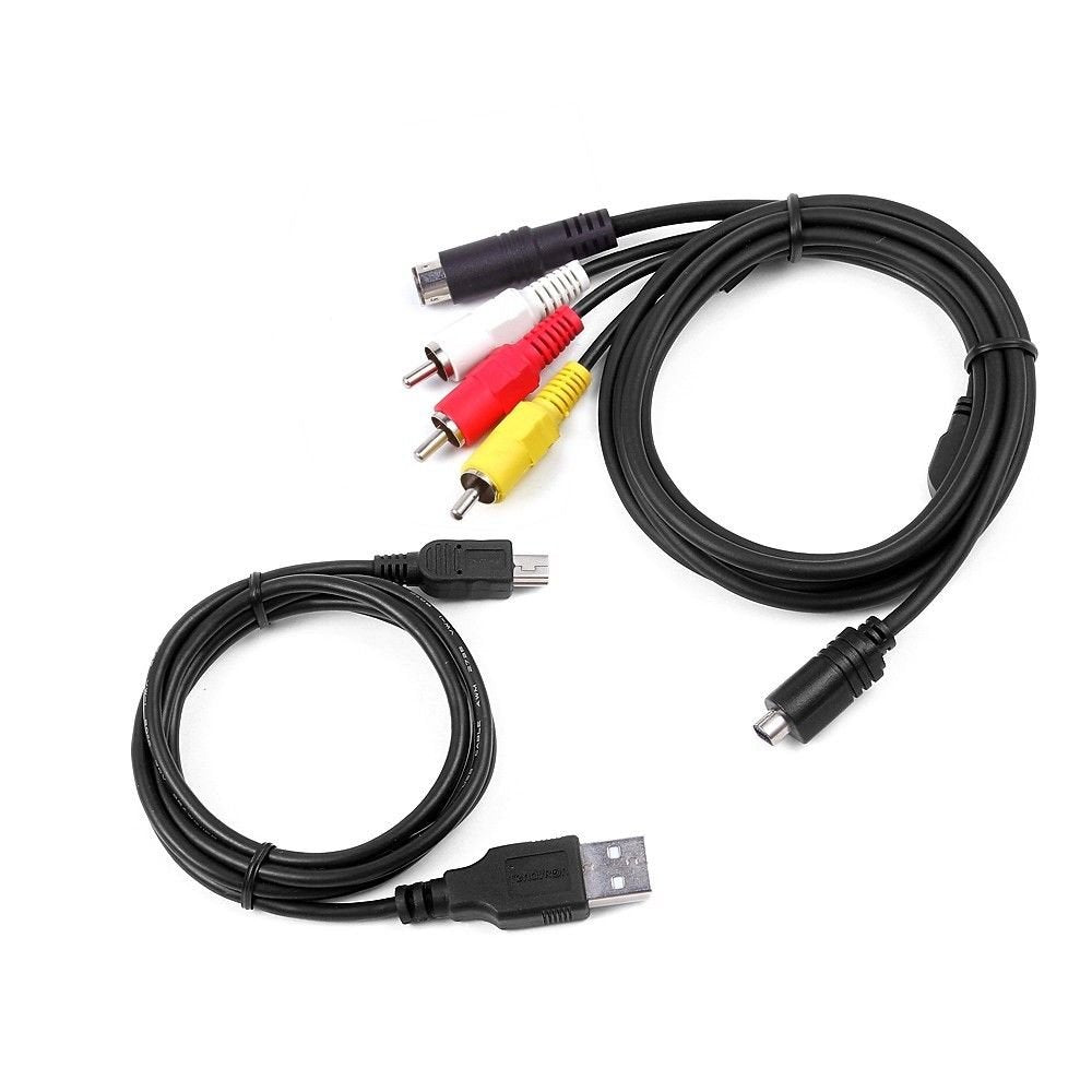 MaxLLTo DCR-SR55/E AV A/V TV Video +USB Data Cable/Cord/Lead for Sony Camcorder Handycam