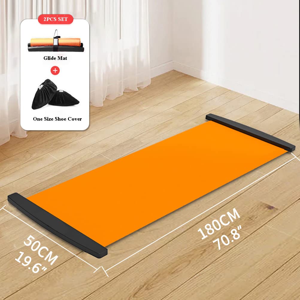 HEITIGN Slide Board with Slimming Exercise Guide Slide Mat for Leg Pot Training Fitness and Athletic Training