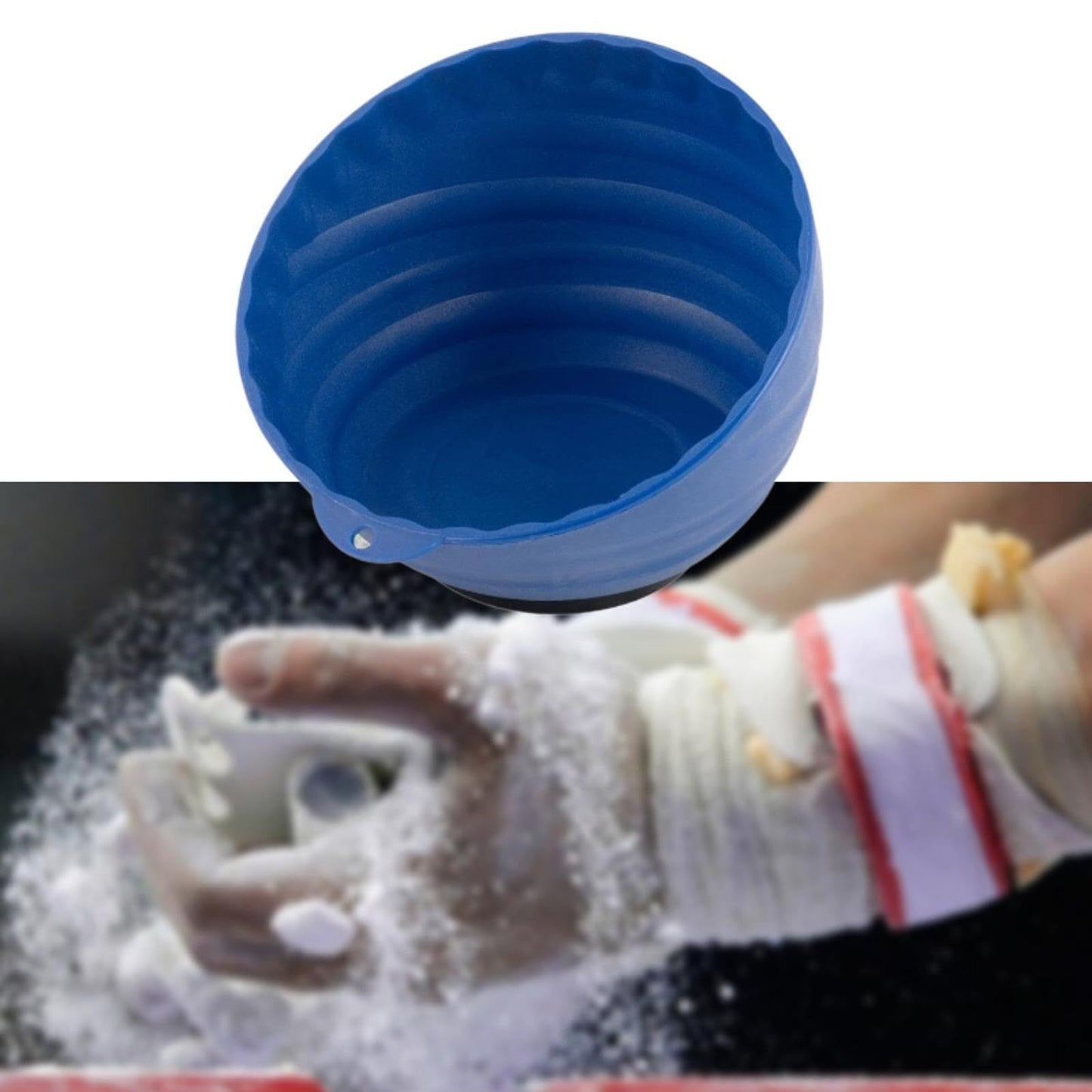 CQJRGF Gym Chalk Bowl Storage Bowl Multi Position Portable Large Gym Chalk Container Chalk Holder for Sports Gymnastics Deadlifting(Blue)