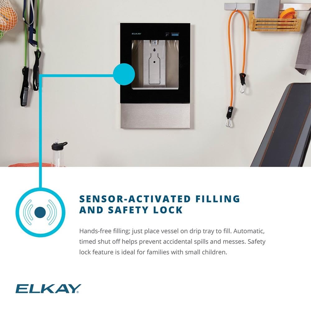 Elkay ezH2O Liv Built-in Filtered Water Dispenser, Non-refrigerated, Midnight