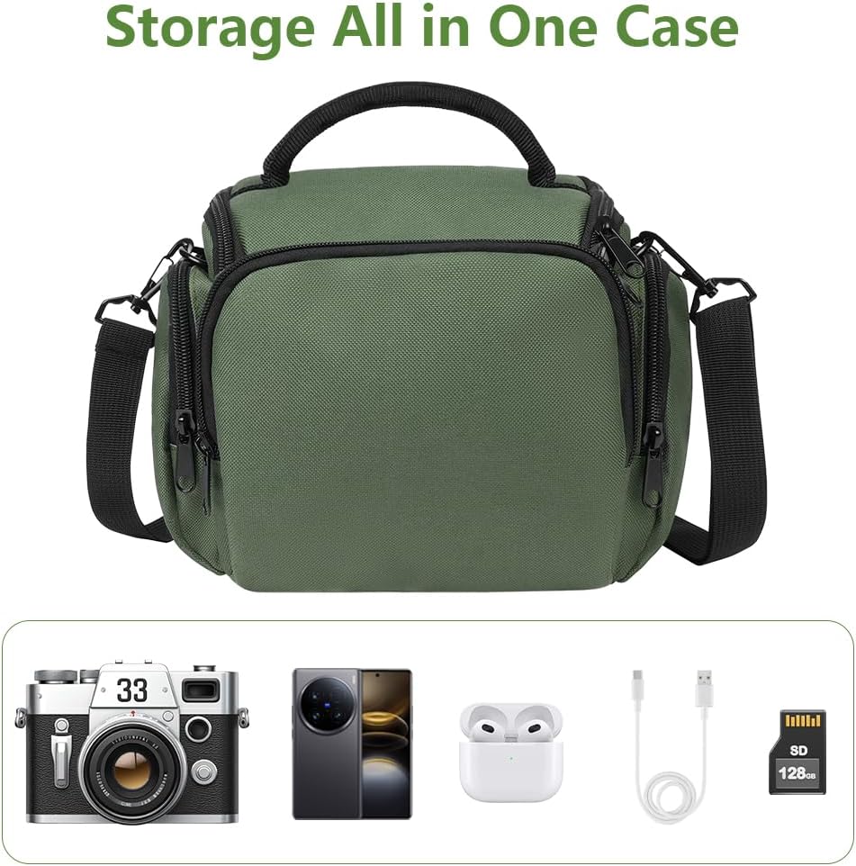 Ainiv Backpack, Backpacks DSLR Camera Bag, Waterproof Anti-Shock SLR Camera Case, Large Adjustable Shoulder Strap