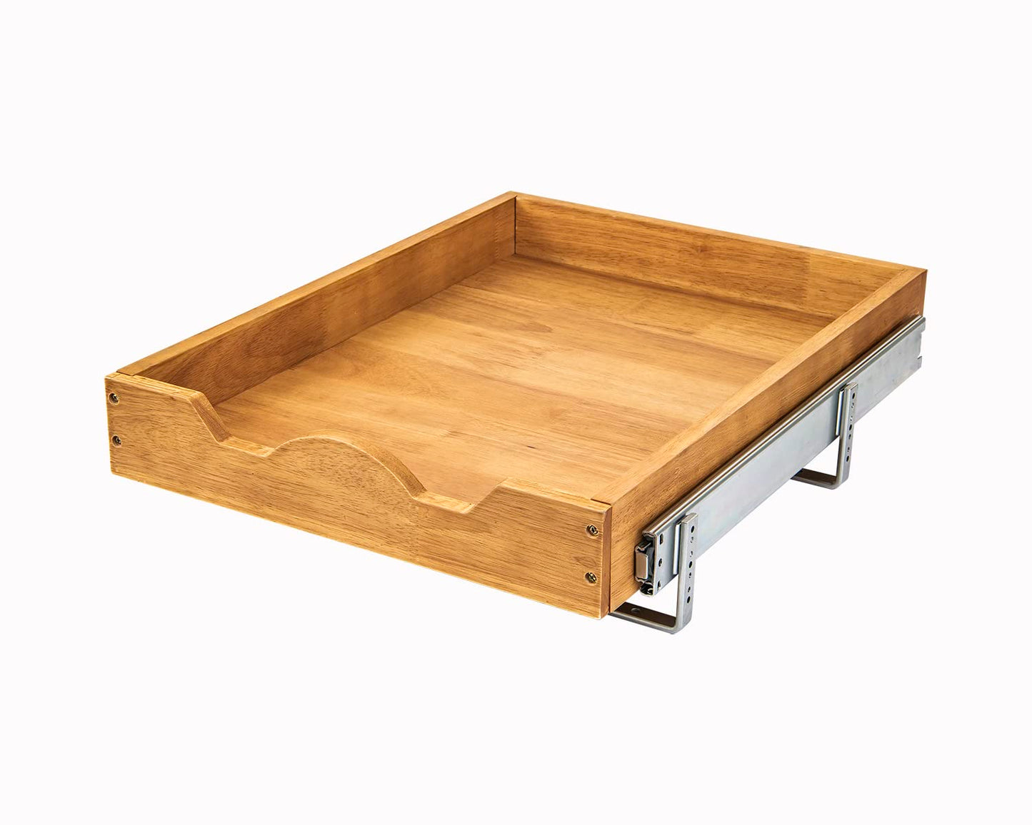 DINDON 1 Tier Pull Out Cabinet Organizer (20" W x 21" D) Single Tier Heavy Duty Slide Out Wood Drawer Under Sink Shelf Organization Storage