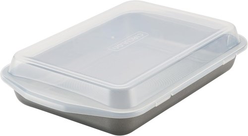 Circulon Total Nonstick Baking Pan - 9 Inch x 13 Inch Rectangle Cake Pan With Lid, Gray