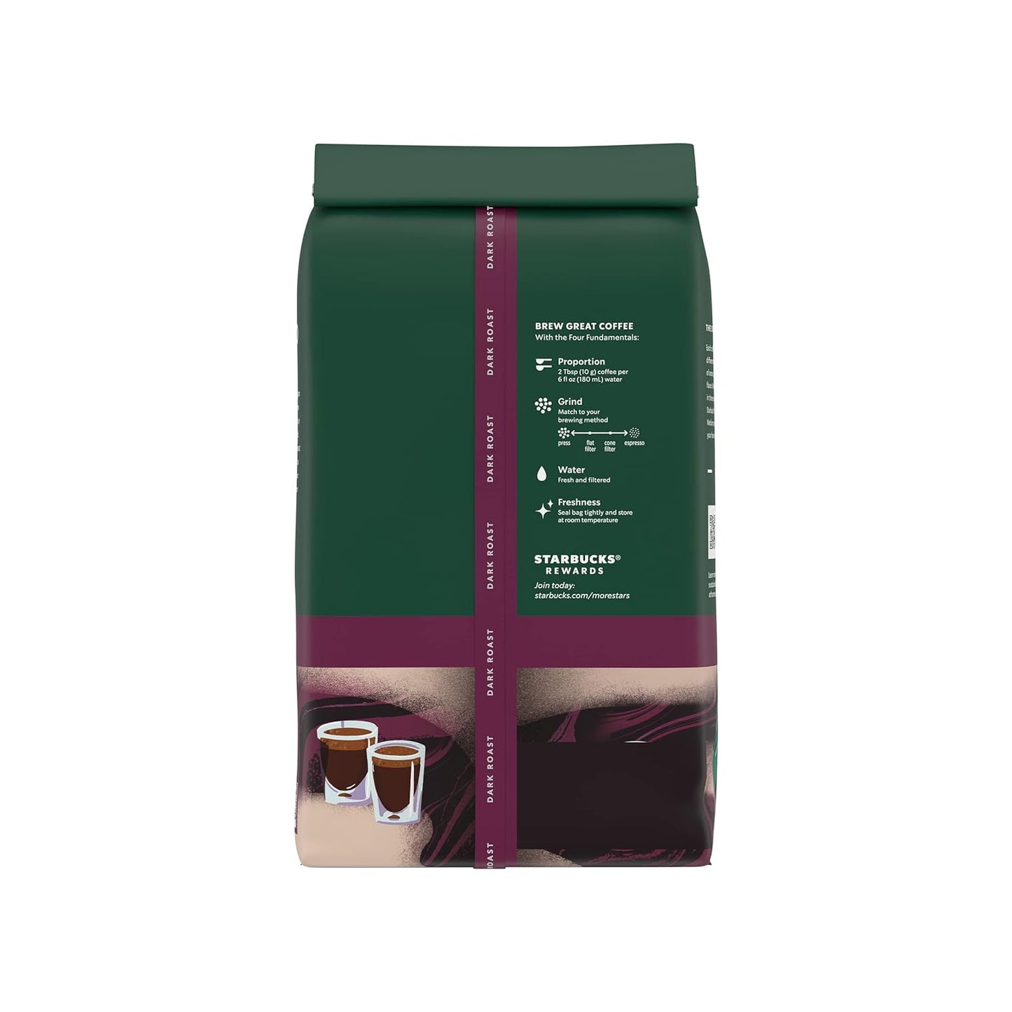 Starbucks Dark Roast Whole Bean Coffee - 100% Arabica Espresso Roast, 18 oz Bag