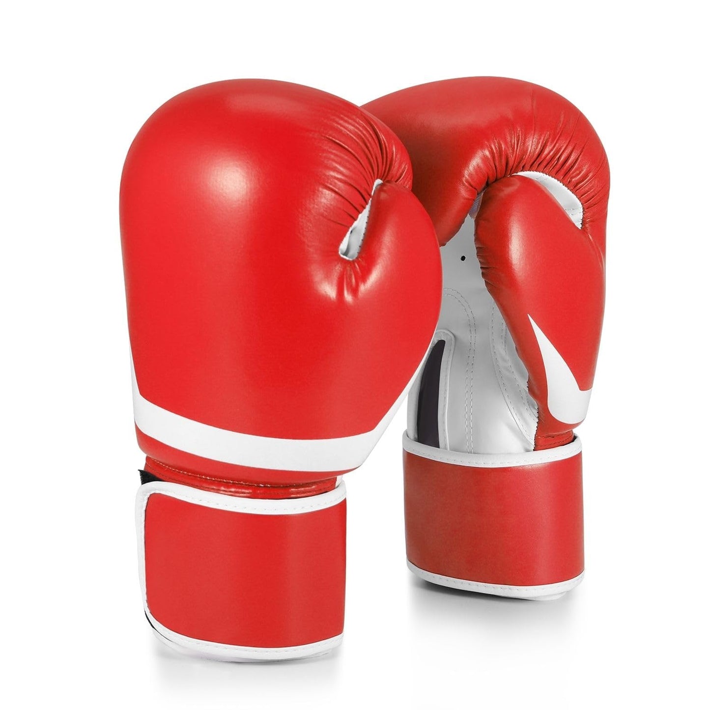 Flexzion Red Durable Padded Boxing Gloves - 10 oz Training Gloves for Men and Women - Kick Boxing Muay Thai MMA - Heavy Bag Training