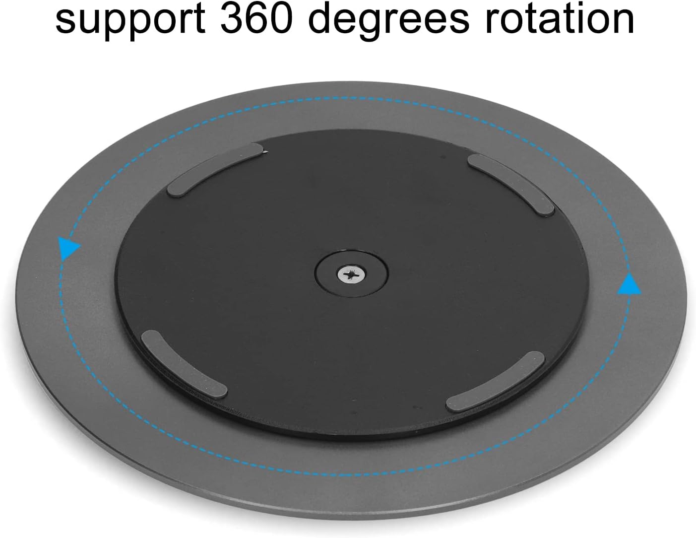 MUNEFE Swivel Monitor Stand, Aluminum Alloy Monitor Turntable Stand, Turntable Desin Lazy Stand for Laptop Poed Pls