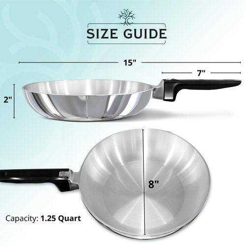 MAGNAWARE 8-Inch Chef Skillet – Quick & Even Heat Distribution – Lightweight Cast Aluminum Frying Pan – No Seasoning Required – PFOA & PTFE Free – Oven Safe Up to 350°F – Classic Vintage Design