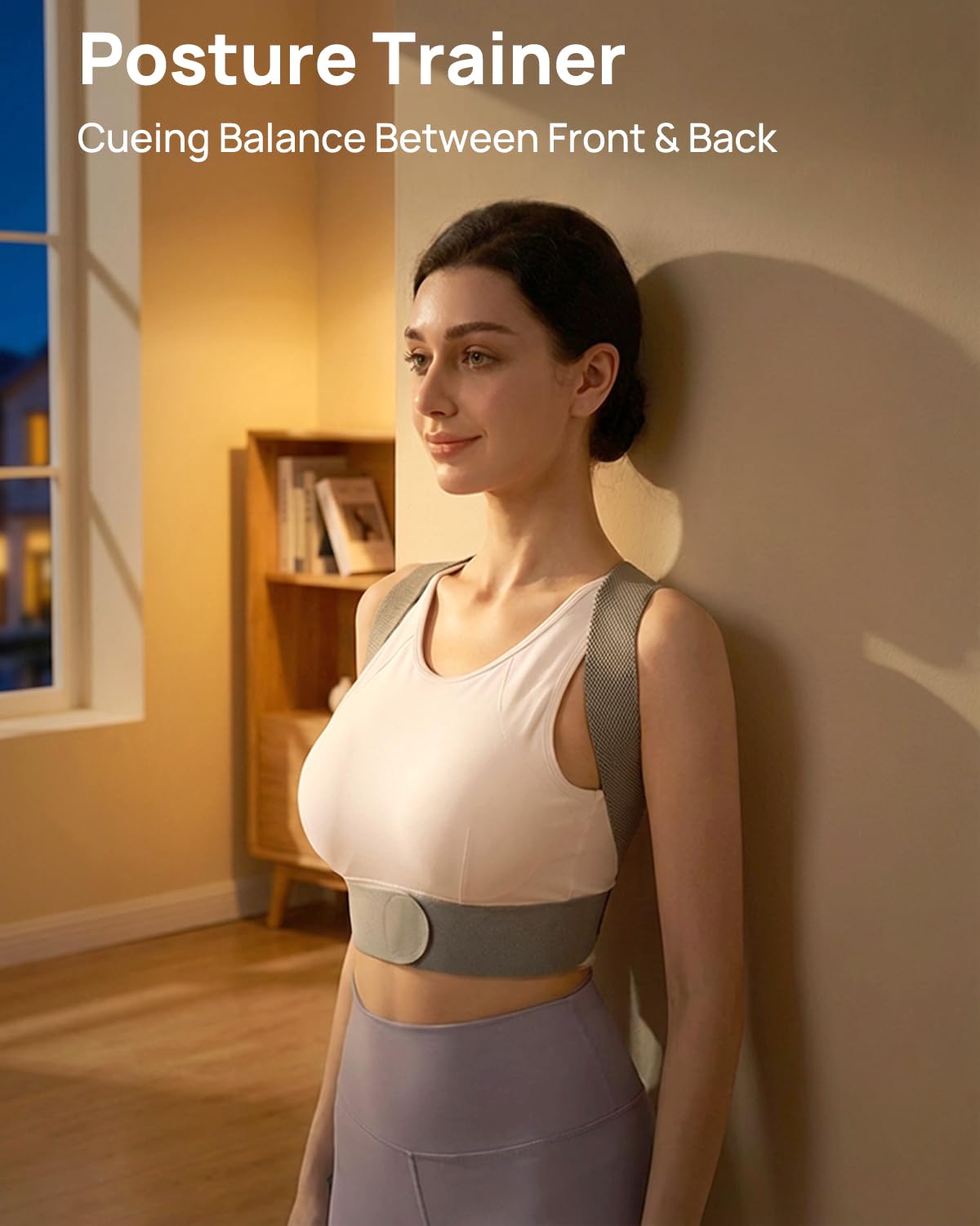 OFIR Upper Back Posture Corrector for Women, After-Work Sofa Reading Support, Twin-Pressure System Back Straightener Posture Brace For Women, 3D Diamond Breathable Cushioning,High-Elastic Straps