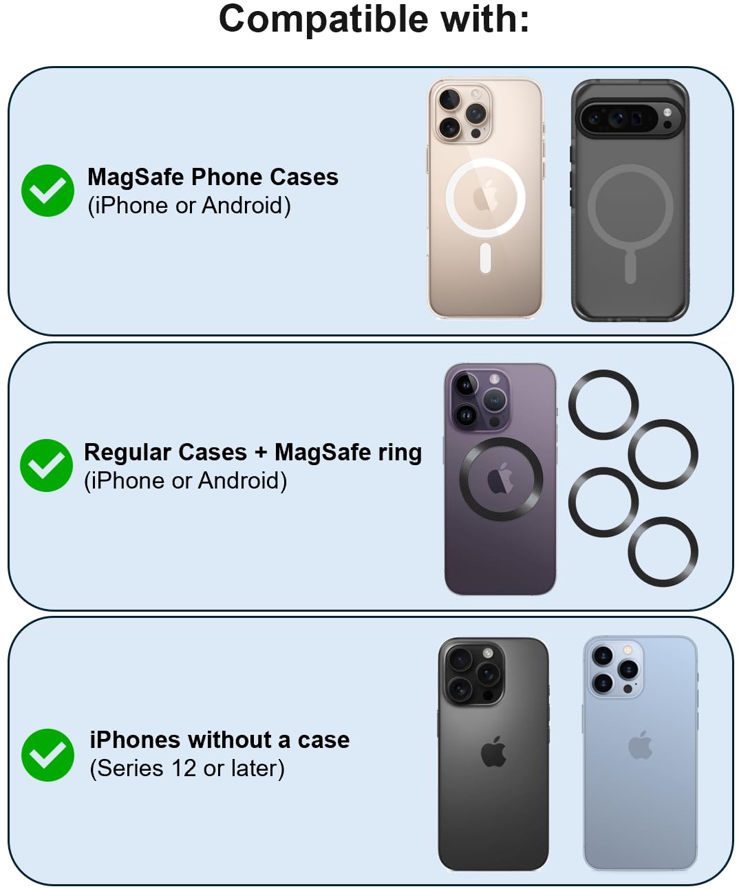 Gym Mate Magnetic Phone Mount Holder Compatible with MagSafe – Attaches to Metal Surfaces – Hands-Free Workout & Recording – Strong Magnetic Grip – Stable, Secure, Compact Size
