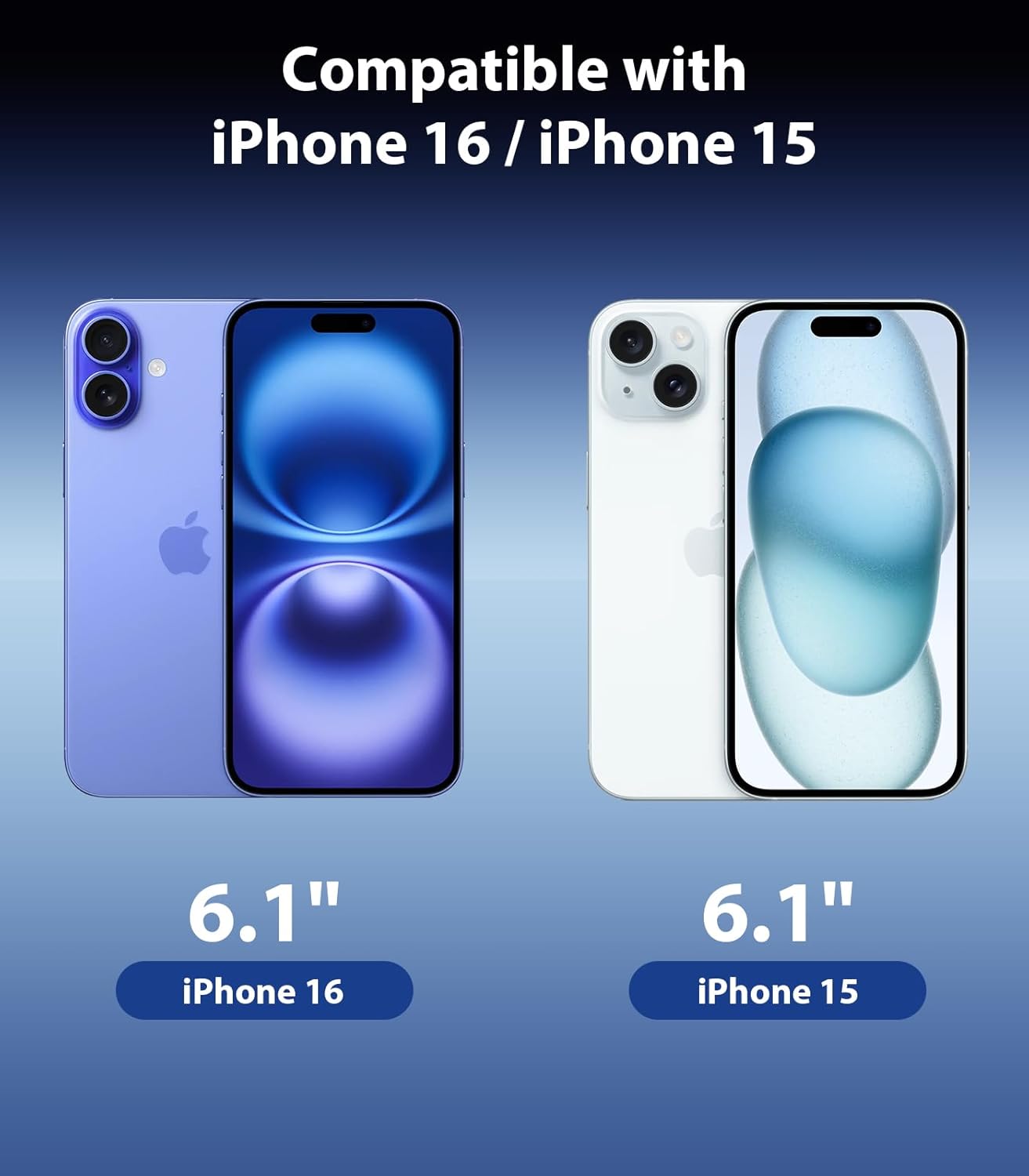 3 Pack 16/ 15 6.1", [9H+ Mkeke Screen Protector for iPhone iPhone Tempered Glass] [Easy Installation