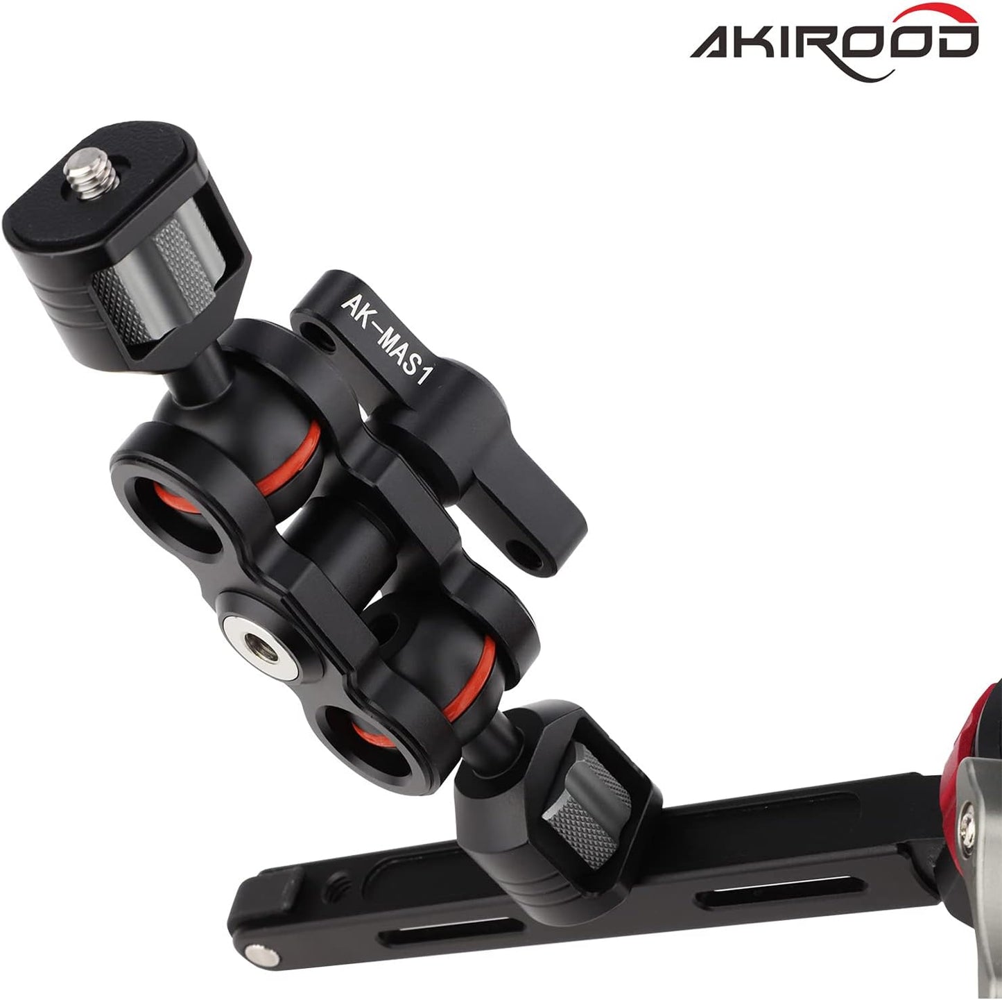 AKIROOD 360 Magic Arm with Double Ball Heads Degree Rotation Articulating Arm for Gimbal Camera Cage,Field Monitor