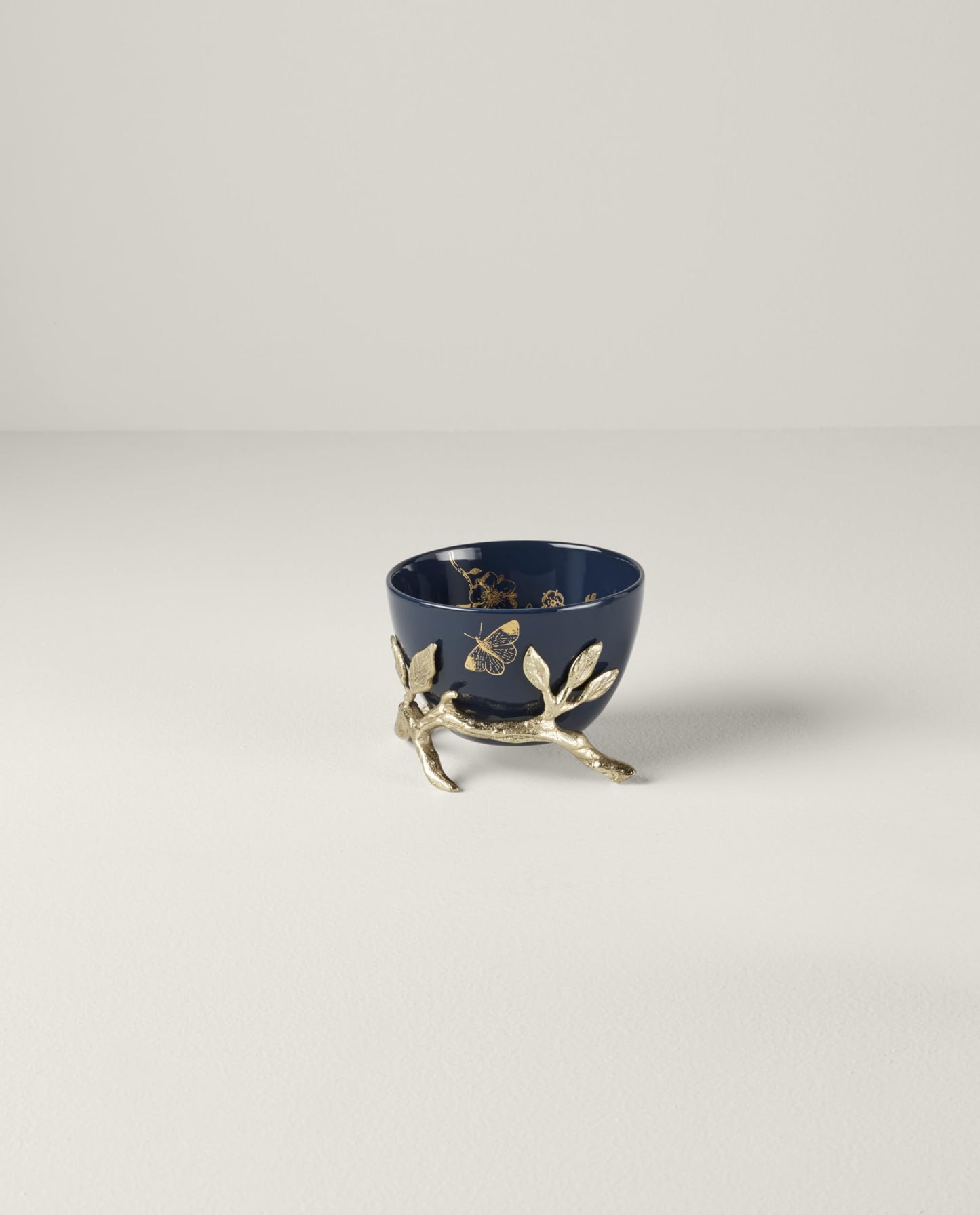 Lenox 890734 Sprig & Vine Bowl with Gold Stand, 4.5"D x 2.75"H, 1 Count