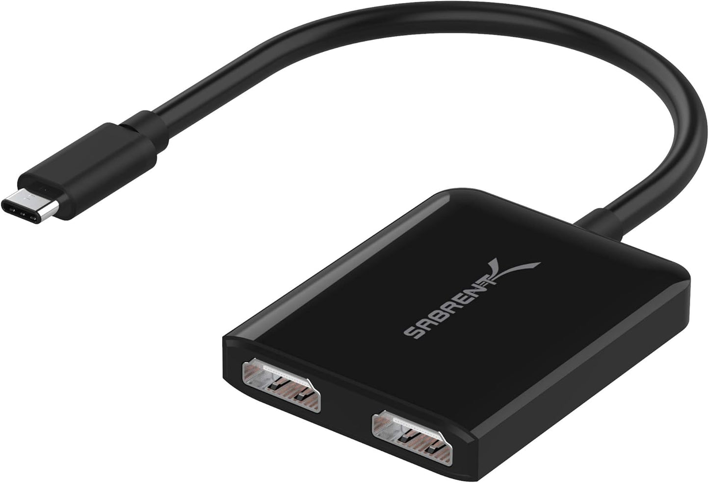 SABRENT 4K 30Hz USB Type C Dual HDMI Adapter [Supports Up to Two Monitors, Compatible with Windows Systems Only]