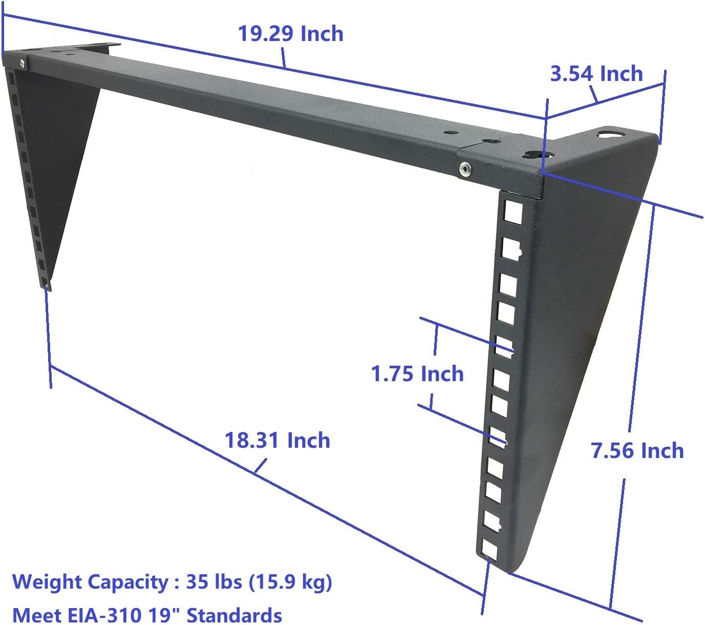 JINGCHENGMEI 4U 19 Inch (4U90) Vertical Wall Mount Rack Lightweight Wall Mountable Server Rack for Network and Date