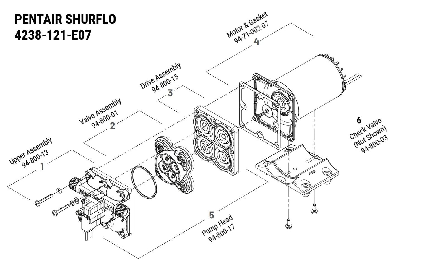 PENTAIR SHURFLO 4238-121-E07 Blaster II Washdown Pump, 12V Marine Diaphragm Pump, 3.5 GPM 45 PSI, Self Priming for Boat Deck RV Fresh Saltwater Cleaning