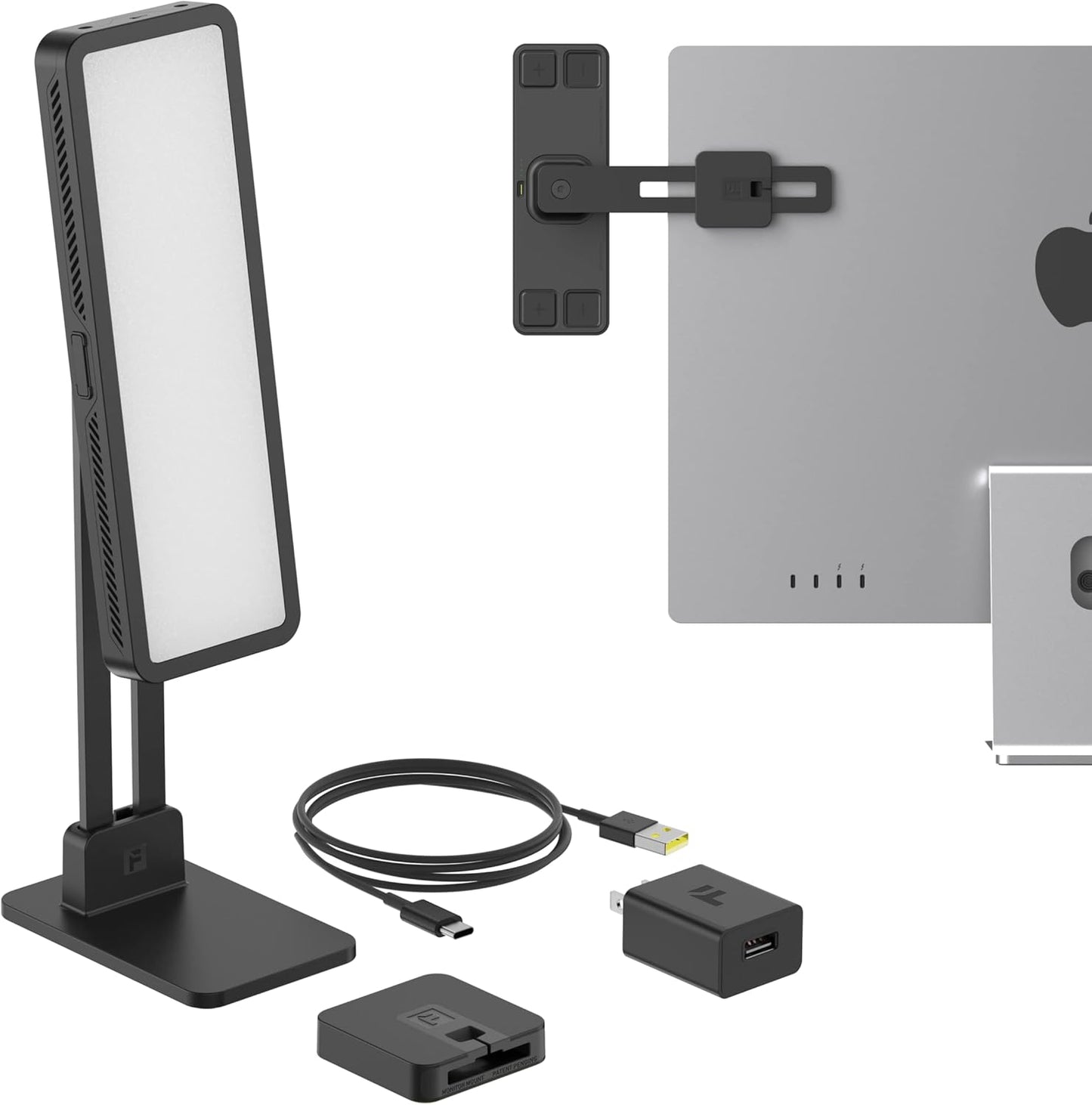MRK1 FUSE Portable Webcam Light Kit | Magnetic Edge-Lit Adjustable Color for Video Conferencing, Streaming