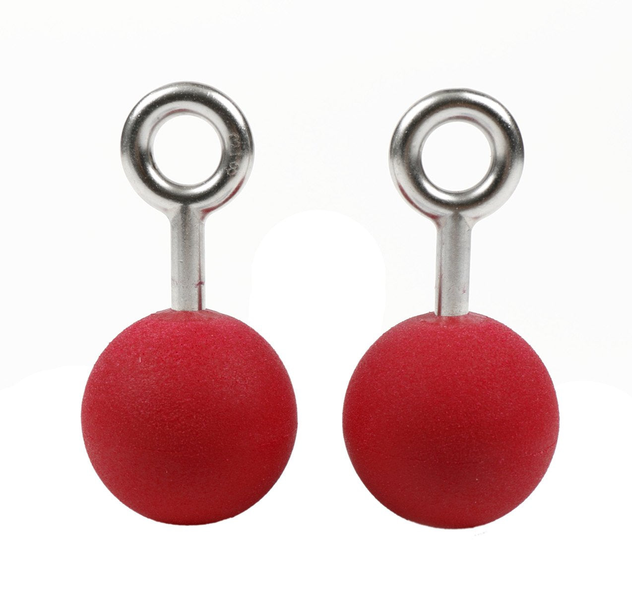 Atomik Climbing 2.5 Inch Hanging Ninja Balls Set of 2 in Red