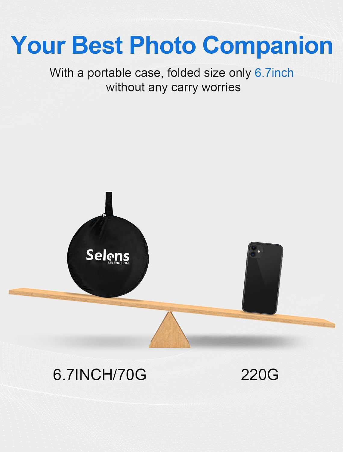 Selens 2 1 17inch/45cm in Foldable Light Reflecto,Collapsible Disc Photography Reflector Silver,Gold for Portable