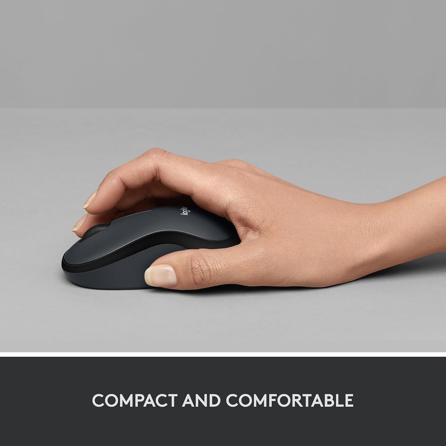 Logitech M220 Wireless Silent Mouse in Sleek Black