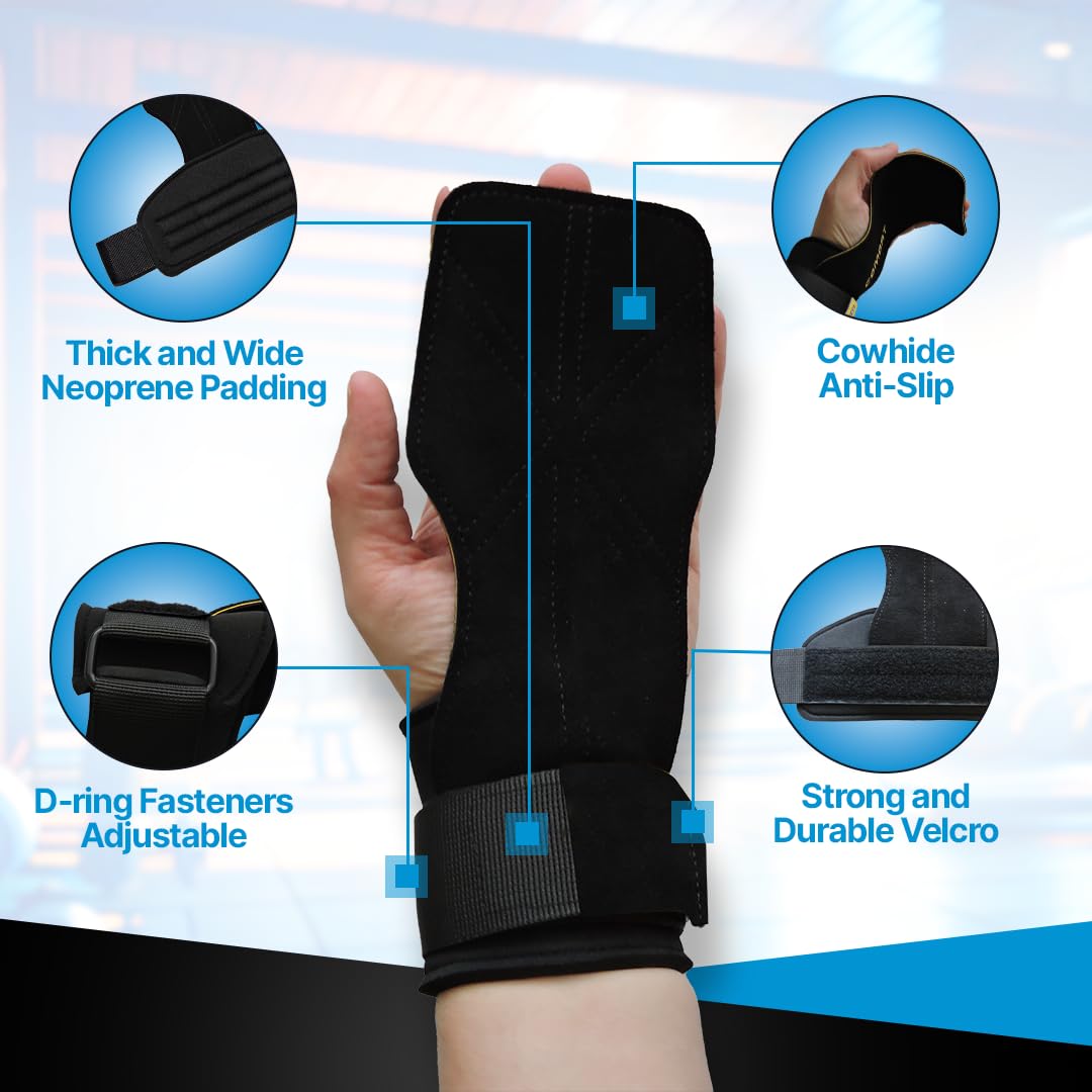 Wrist Straps for Weightlifting, Grip Lifting Straps for Deadlifting and Powerlifting, Weight lifting wrist wraps, Lifting Grip, Adjustable work out wrist straps, Nonslip Lifting Straps for Weight lifting