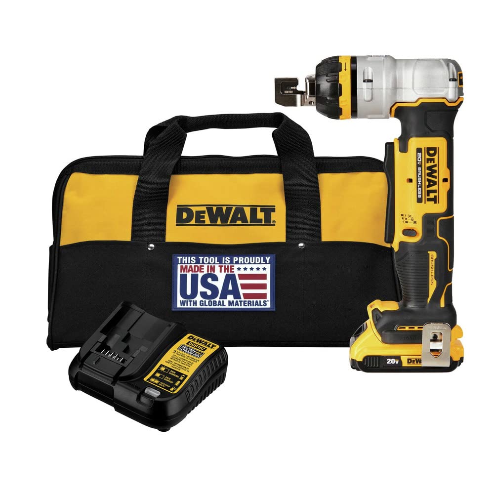 DEWALT 20V MAX XR Wire Cutter Kit, Cuts Carbon Steel and Stainless Steel Wire, Cordless, Battery and Charger Included (DCE158D1)