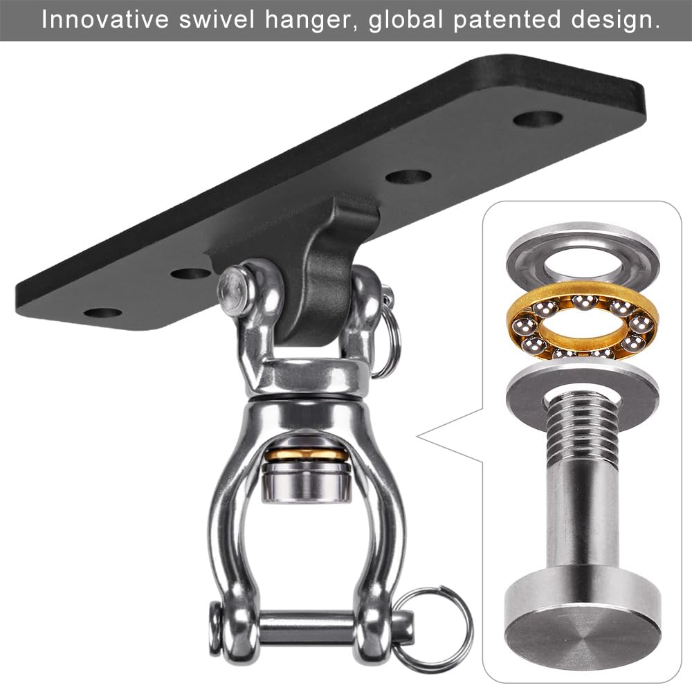Dolibest Heavy Duty Swing Hanger, Swing Set Accessorie for Indoor Outdoor Playground, Porch Swing Hanging Kit for Wooden and Concrete Set with 4 Wood Screws and 4 Expansion Bolts, 900LB .