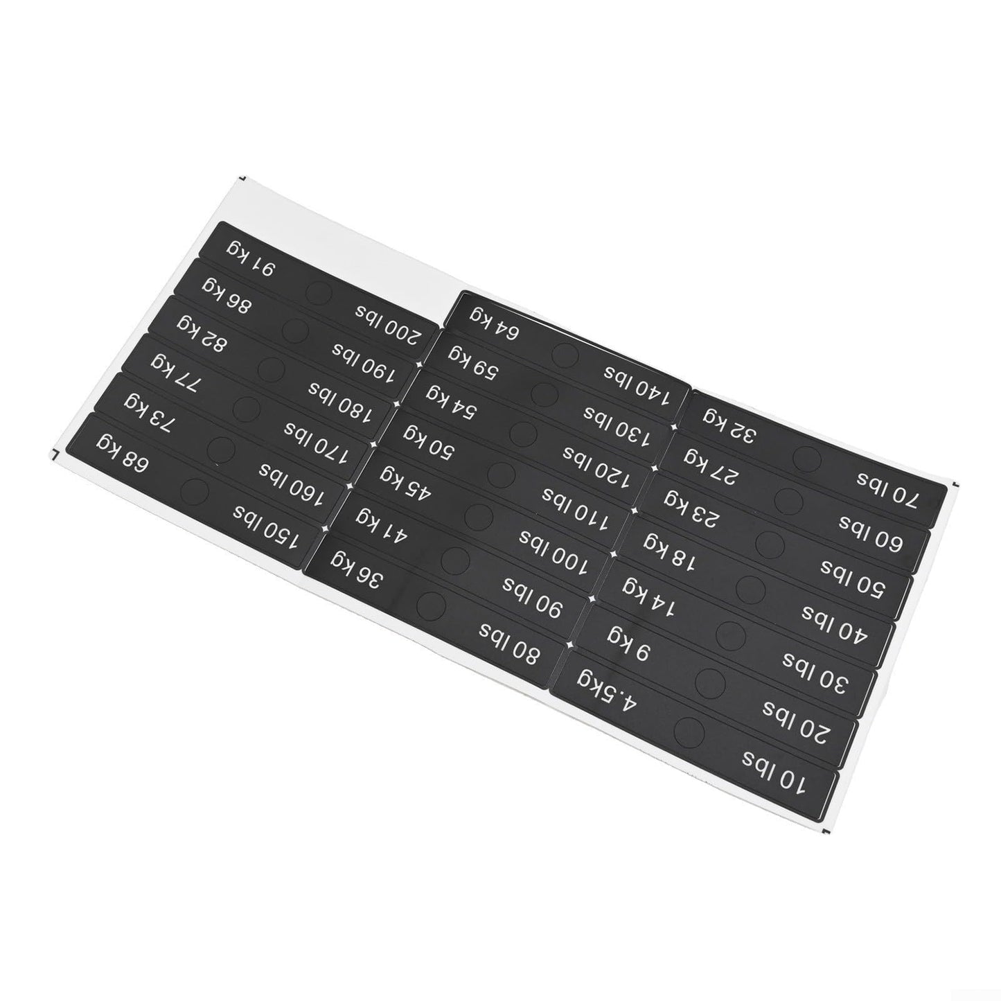 Deskbloom Weight Stickers Number Label For Gym Equipment 10LB-340LB PP Plastic Clear Marking Compatible With Weight Stack Blocks(10LB-200LB)