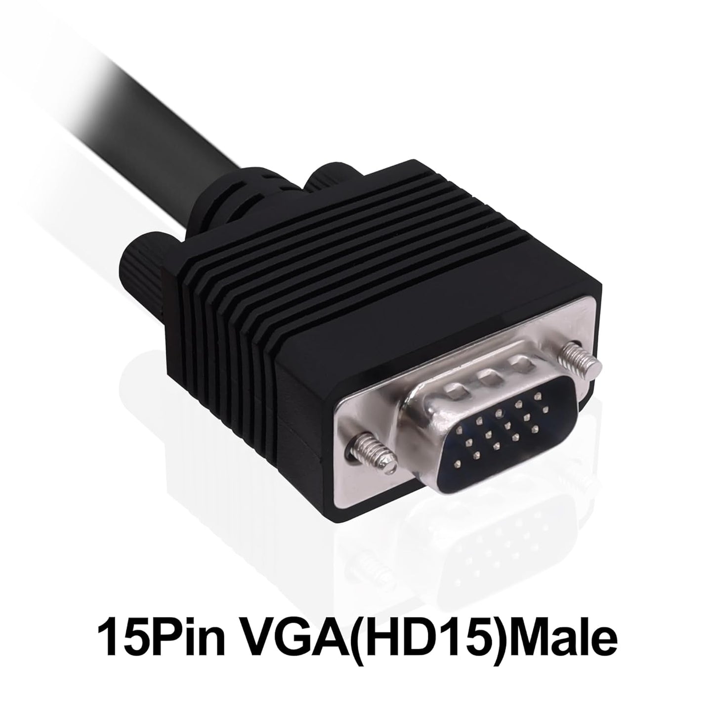CybNemo 5BNC 15 5 -1.5M/5FT VGA to Video Signal Cable HD VGA Male to BNC Female RGBHV Coaxial Monitor Breakout Cord