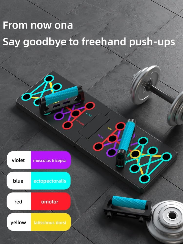 push up board for men solid Push Up Board 15 in 1, Home Workout Equipment for Chest & Arm Strength Training, Multi-Functional Pushup Stands System for Men & Women, Portable Fitness Equipment for Fat Burn & Muscle Building