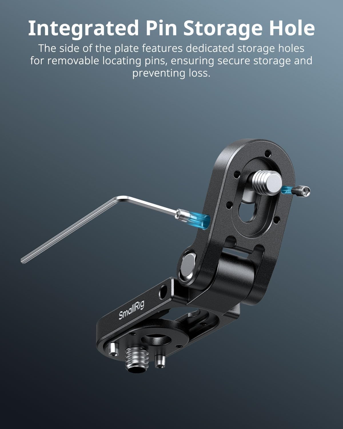 SMALLRIG 1/4''-20 1.2 (2.6 lbs), MD5712 Foldable Mini L-Shaped Mount Plate, Mounting Bracket Adapter with Screw