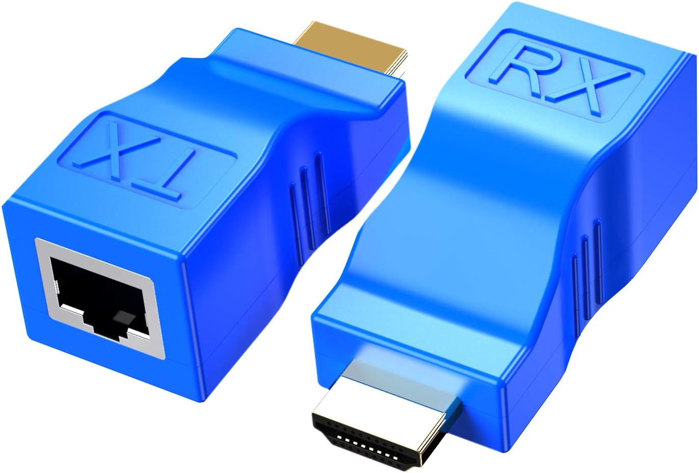 SNLLMZI RJ45 5e 6 1080p 30m PS4 4K 2K2 HDMI Extender,HDMI to Network Cable Extender Converter Repeater Over Cat / up