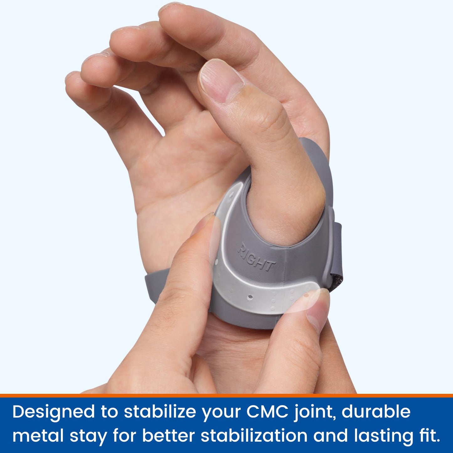 Willcom CMC Thumb Brace - CMC Joint thumb arthritis brace for Osteoarthritis Pain, Flexible Thumb Stabilizer & Support for Arthritis Pain Relief for Women and Men (Right Hand - Medium)