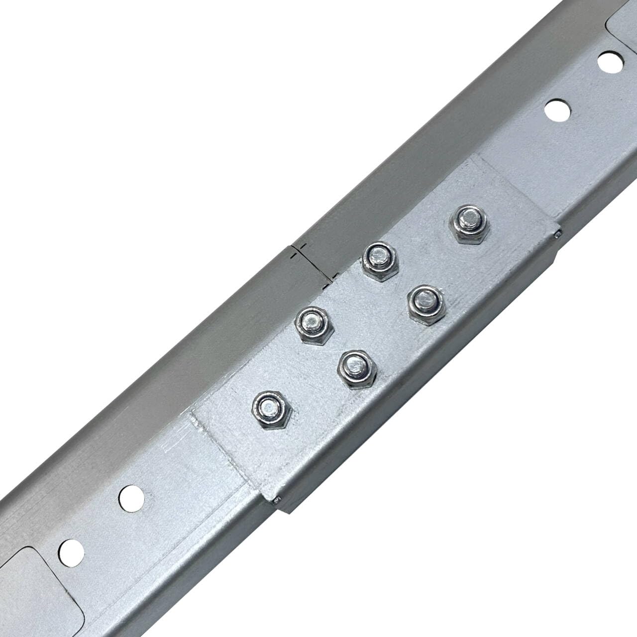 Garage Door Vertical Track Replacement,76 Inch Spliced Track for Garage Doors, Galvanized Steel Hardware Tracks for Left and Right Vertical Brackets, Compatible with 2 Inch Rollers