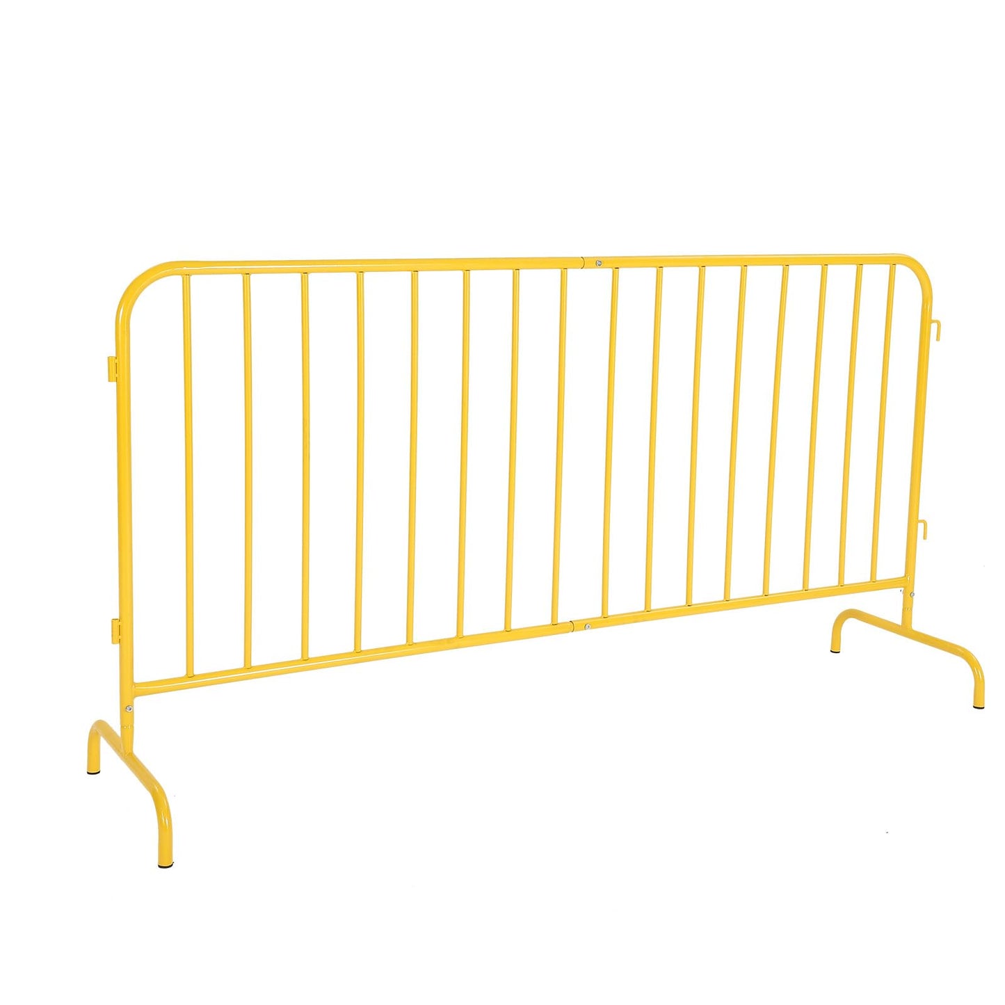 6.5FT Heavy Duty Galvanized Steel Interlinked Safety Barricade – Removable Feet, Portable, Weather Resistant Barrier for Crowd Control, Events, Construction, Facility Security