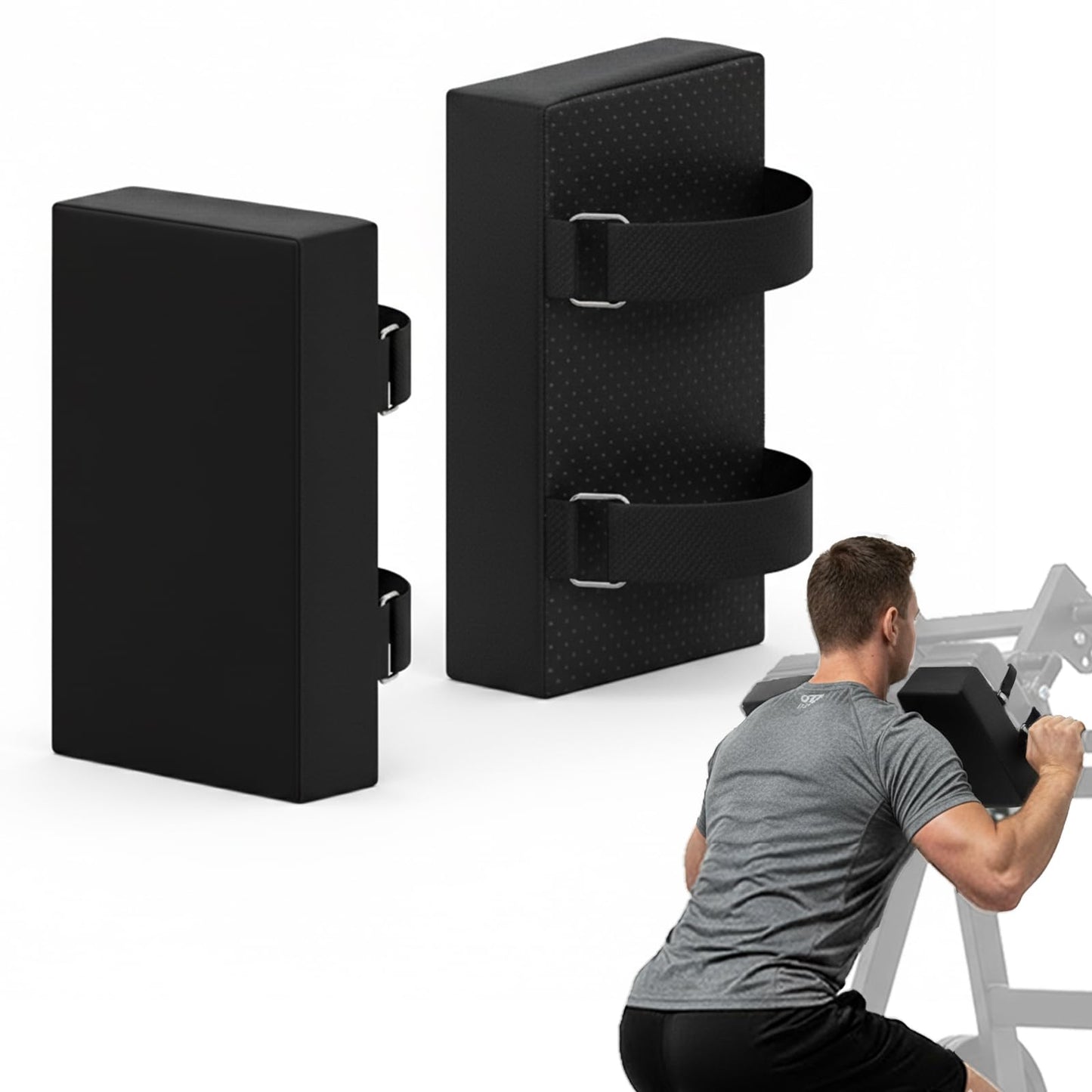 J Bryant Hack Squat Shoulder Pads 2 PCS – Thick Foam Cushion with Adjustable Straps, Reduce Shoulder Pressure, Compatible with Most Hack Squat & Leg Press Machines