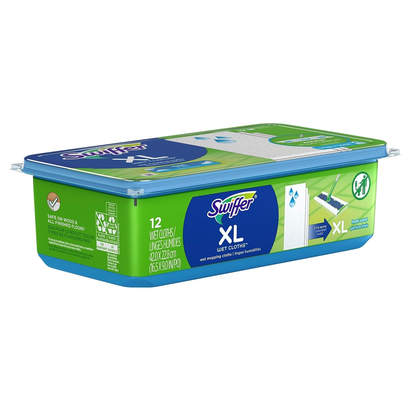 Swiffer Sweeper X Large Wet Mopping Cloths, Open Window Fresh, 12 Folded Sheets