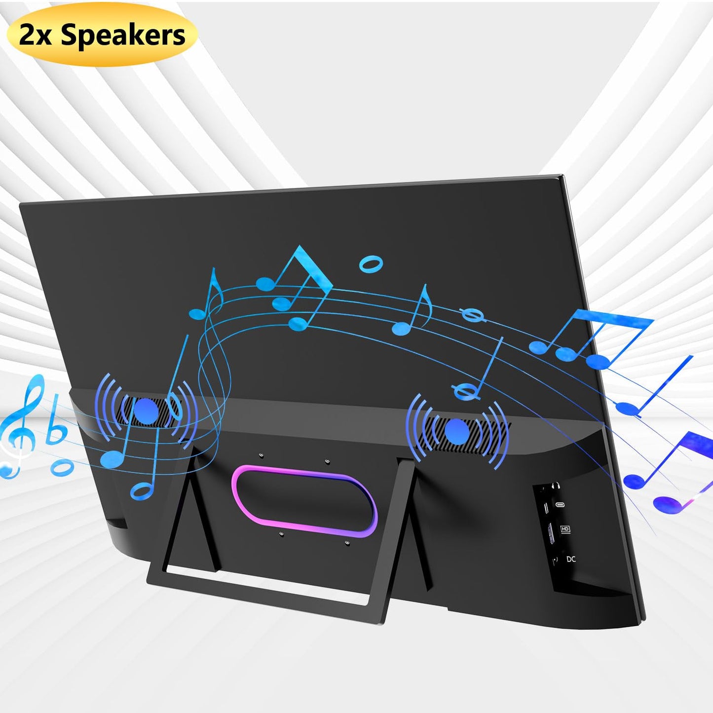 Prechen 27 Inch 2K QHD 100Hz Touchscreen Monitor 10 Point Multi Touch IPS Portable Display, 2560x1440 USB-C HDMI Laptop Monitor with Adjustable Stand & Speakers